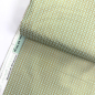 Preview: ST10192 Unelastische Webware lindgrün mit goldmetallischem Karomuster als Meterware aus 100% Baumwolle